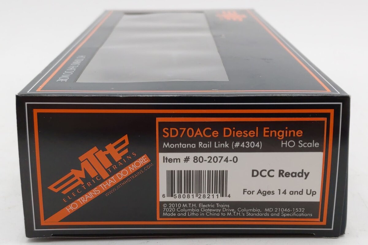 MTH 80-2074-0 Montana Rail Link HO Scale SD70ACe Diesel Engine