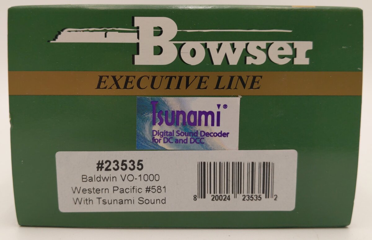 Bowser 23535 HO Western Pacific VO-1000 P2 Diesel Locomotive #581 w/ DCC & Sound