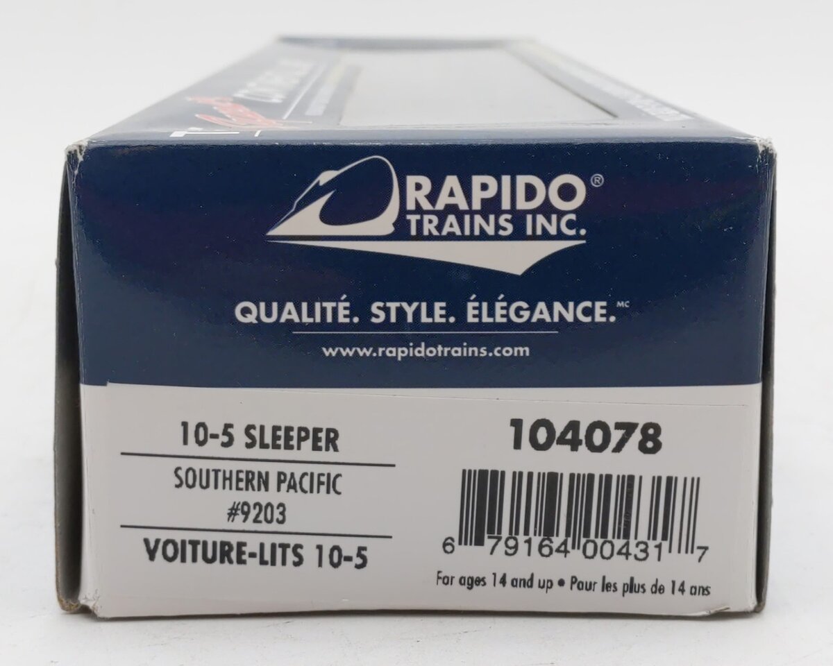 Rapido Trains 104078 HO Southern Pacific 10-5 Sleeper #9203
