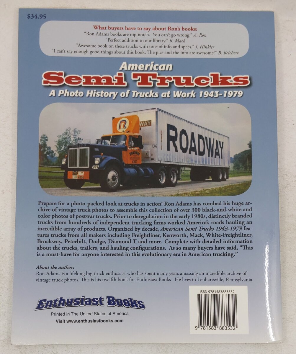American Semi Trucks Paperback Book By Ron Adams EX
