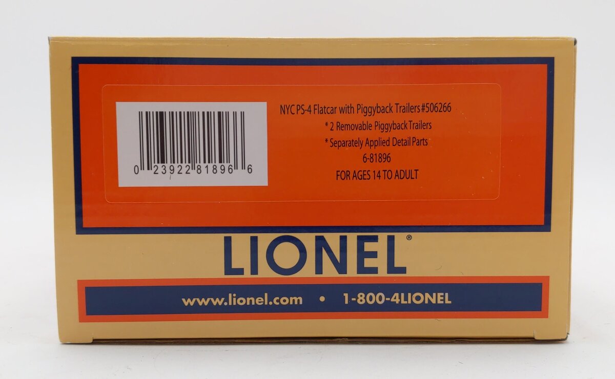 Lionel 6-81896 O NYC PS-5 Flatcar w/Piggybacks