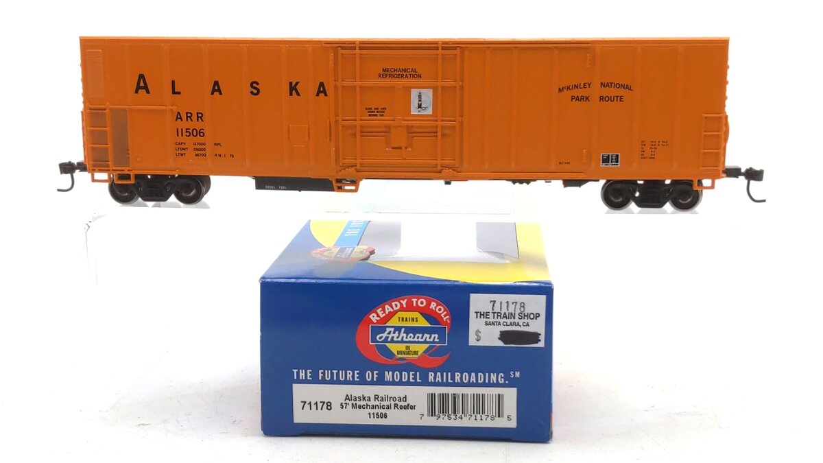Athearn 71178 HO Scale Alaska Railroad 57' Mechanical Reefer #11506