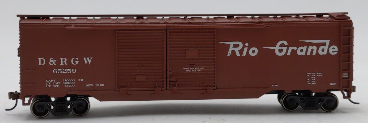 Athearn 92438 HO Scale D&RGW 50' Double Door Boxcar #65259 NIB