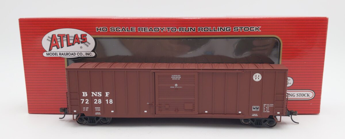 Atlas 20001988 HO Scale BNSF Precision Design 50' Rib Side Box Car #722818