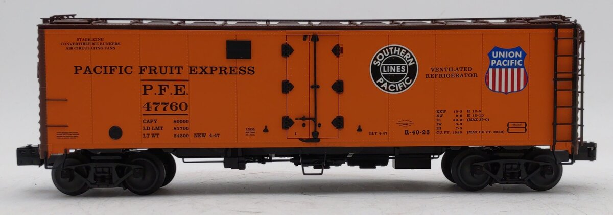 Lionel 6-17336 O Gauge Pacific Fruit Express Steel Sided Refrigerator Car #47760 LN/Box