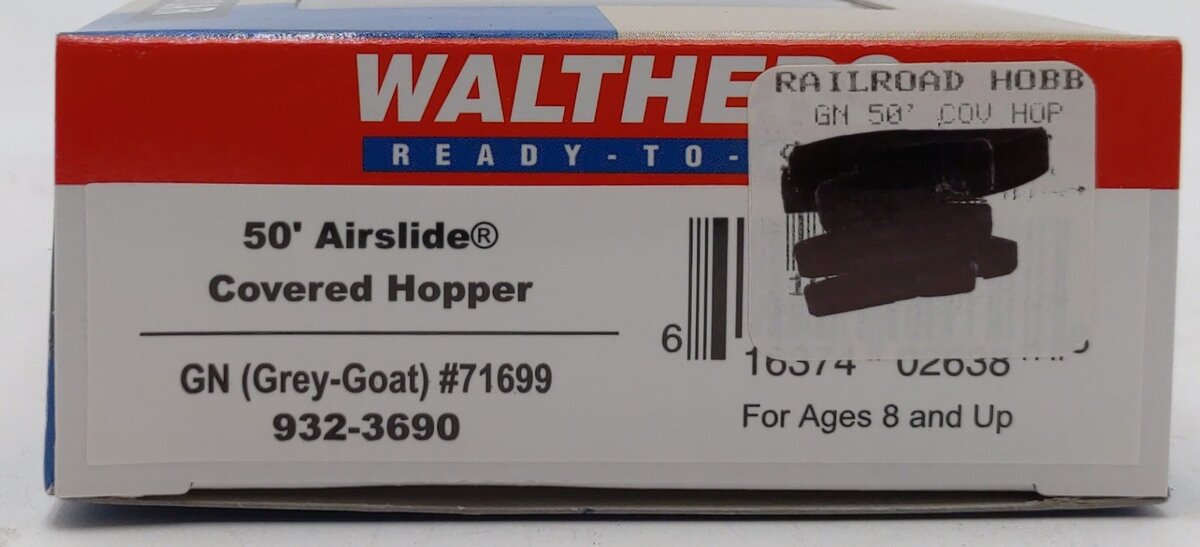 Walthers 932-3690 HO GN (Grey-Goat) 50' Airslide® Covered Hopper #71699 LN/Box
