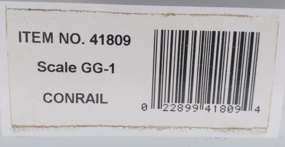 Williams 41809 O Gauge Conrail Scale GG-1 Electric Locomotive #4800
