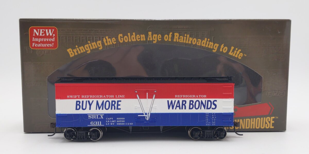 Roundhouse 85470 HO Swift/War Bond 36' Old Time Reefer #6311