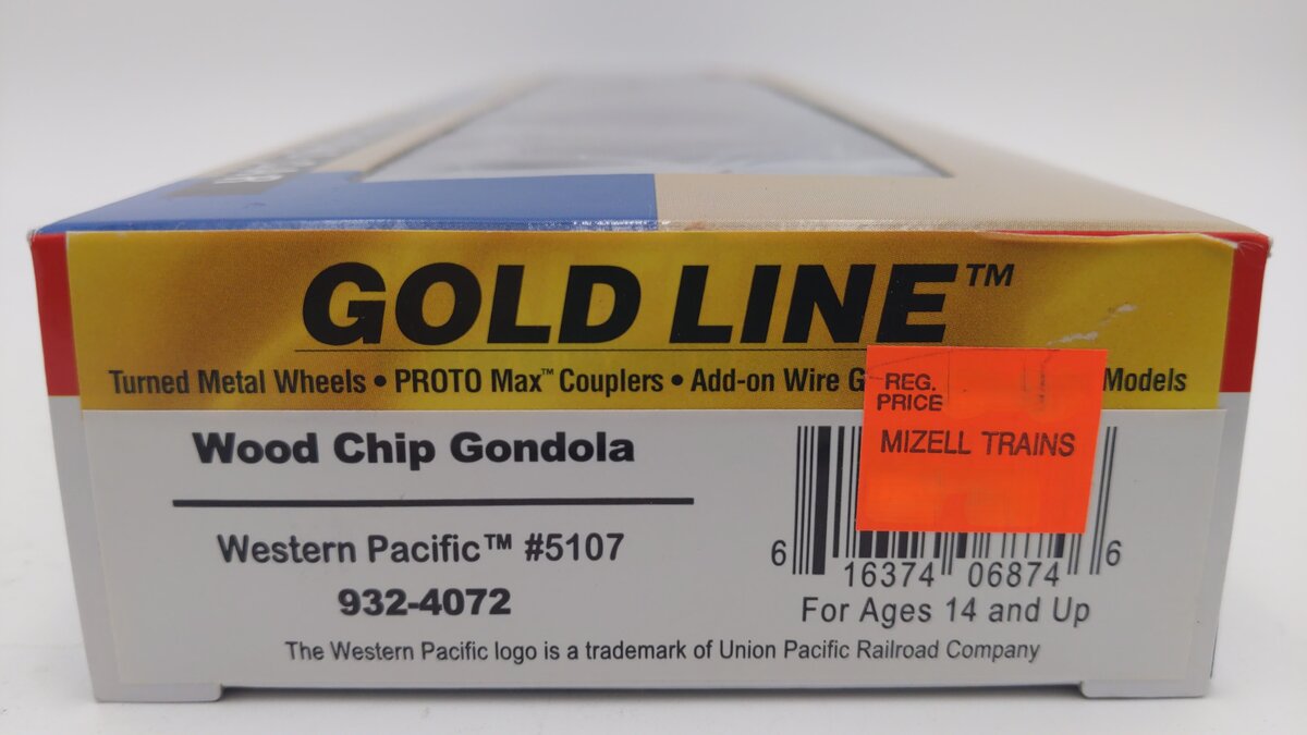 Walthers 932-4072 HO Western Pacific Wood Chip Gondola #5107