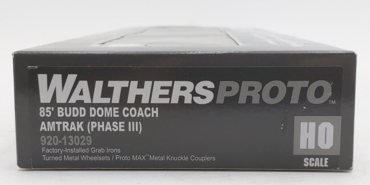 Walthers 920-13029 HO Amtrak 85' Budd Dome Coach - Ready to Run NIB