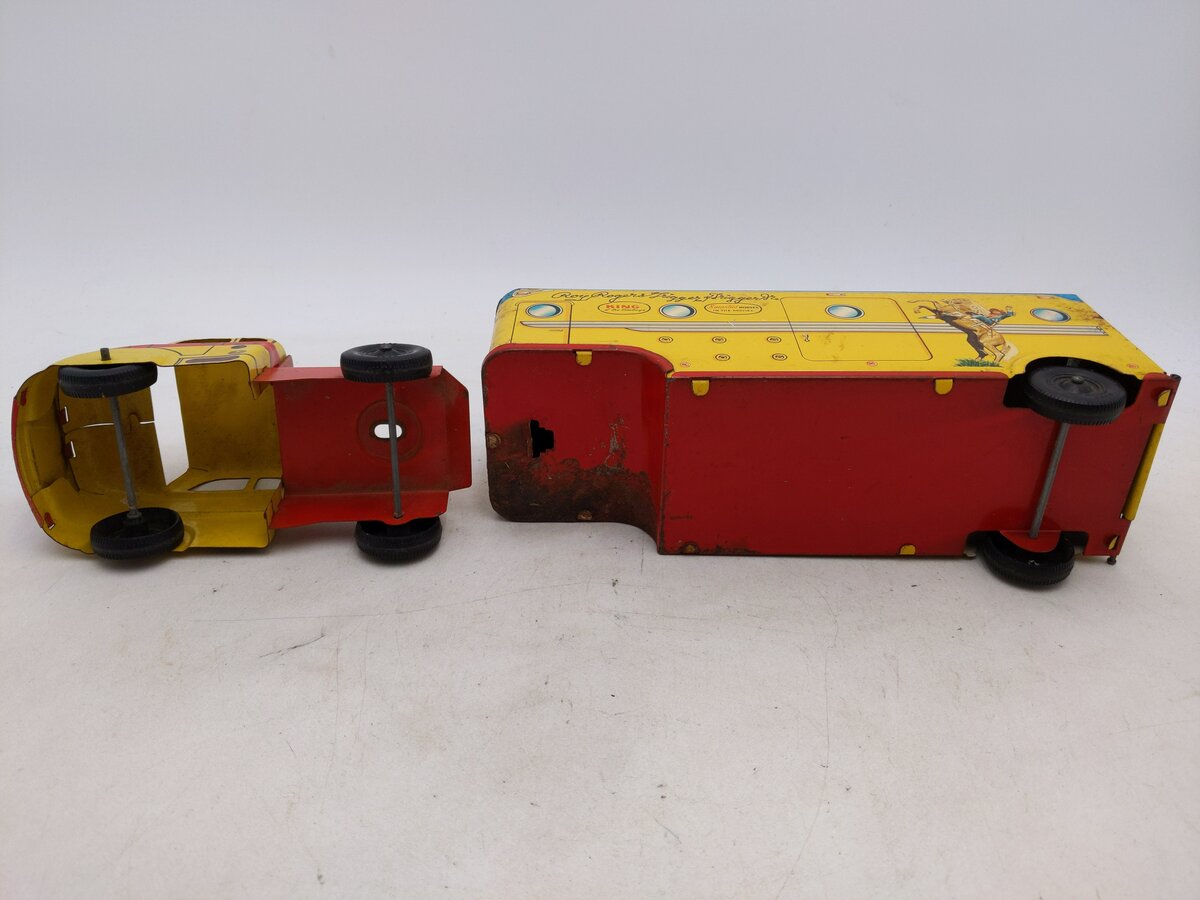 Marx Roy Rogers Tinplate Litho Dodge Truck & Trailer
