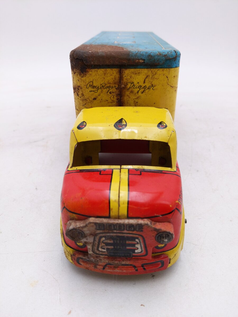 Marx Roy Rogers Tinplate Litho Dodge Truck & Trailer