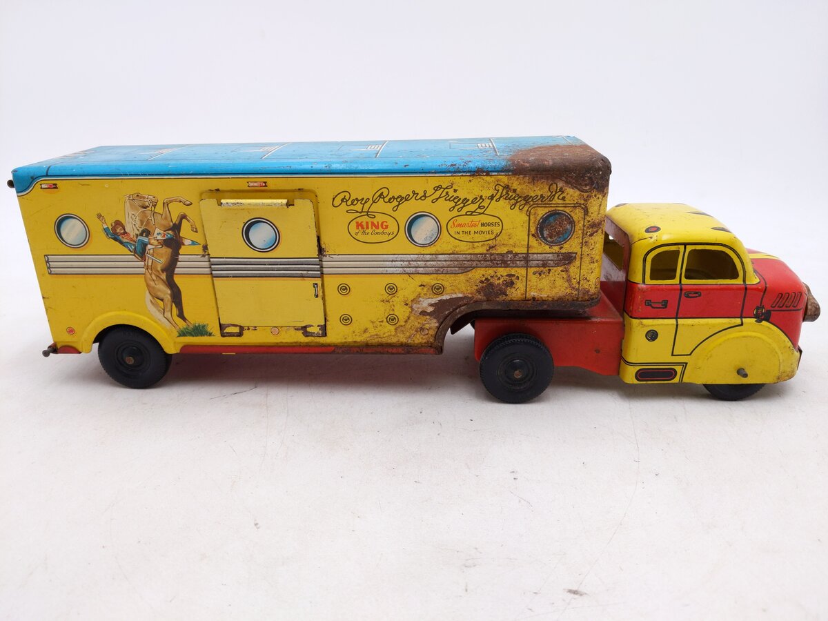 Marx Roy Rogers Tinplate Litho Dodge Truck & Trailer