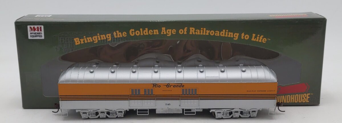 Roundhouse 86533 HO Rio Grande Arch Roof Baggage Car #745 LN/Box
