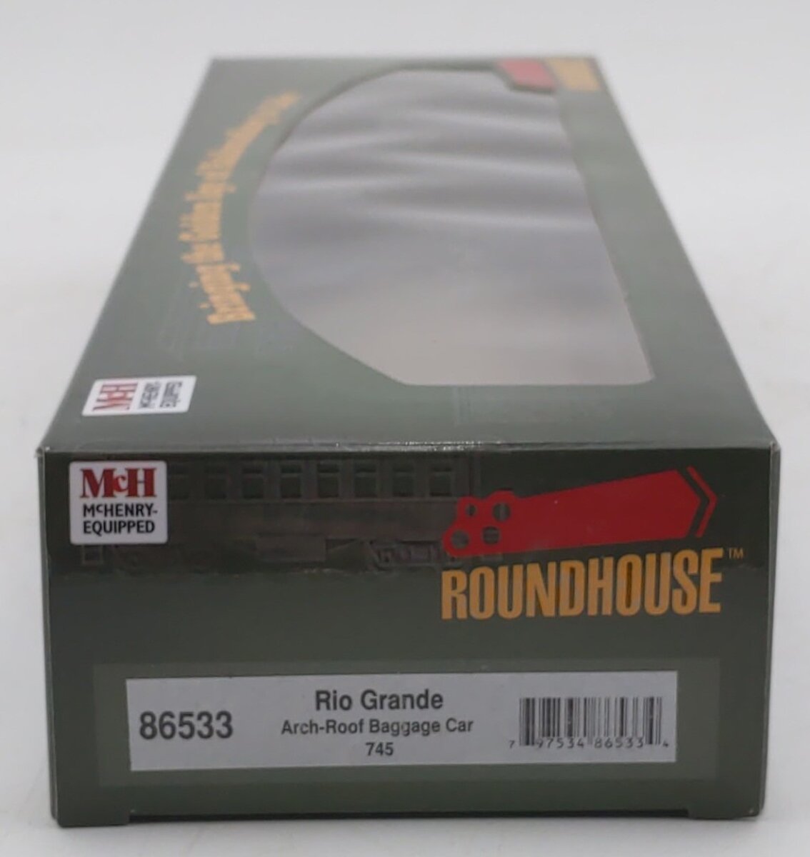 Roundhouse 86533 HO Rio Grande Arch Roof Baggage Car #745 LN/Box