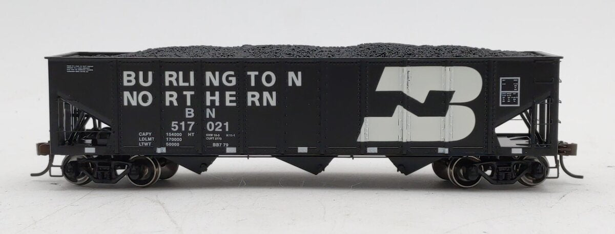 Athearn 95601 HO Scale Burlington Northern 40' 3 Bay Ribbed Hopper #517021 LN/Box