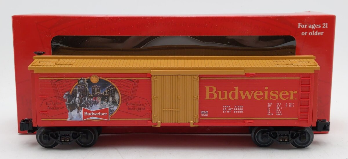 Lionel 2328220 O Anheuser Busch - Budweiser Clydesdale Reefer