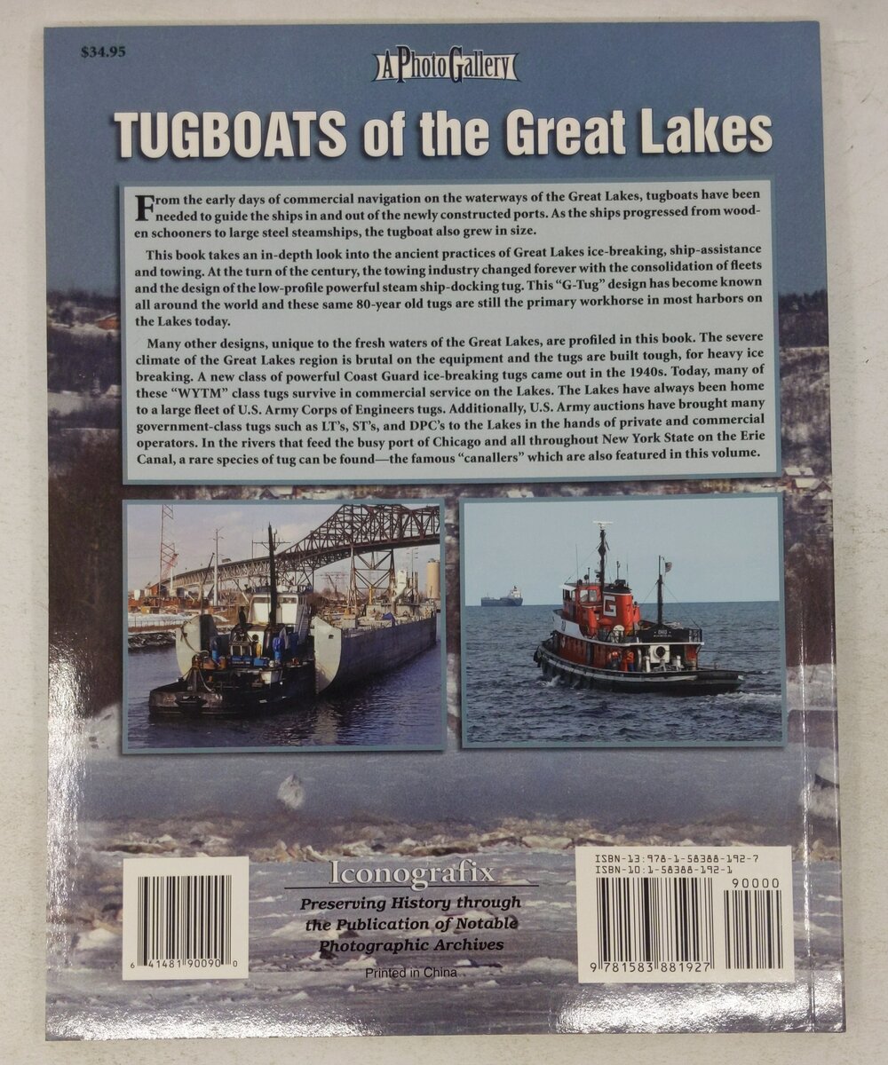 Tugboats of the Great Lakes Paperback Book By Franz Von Riedel EX