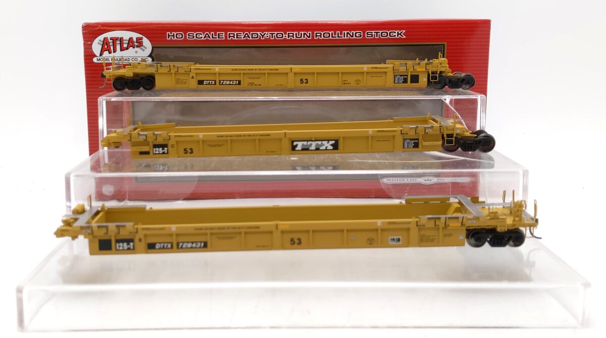 Atlas 20002843 HO TTX 53' Articulated Well Car #728431