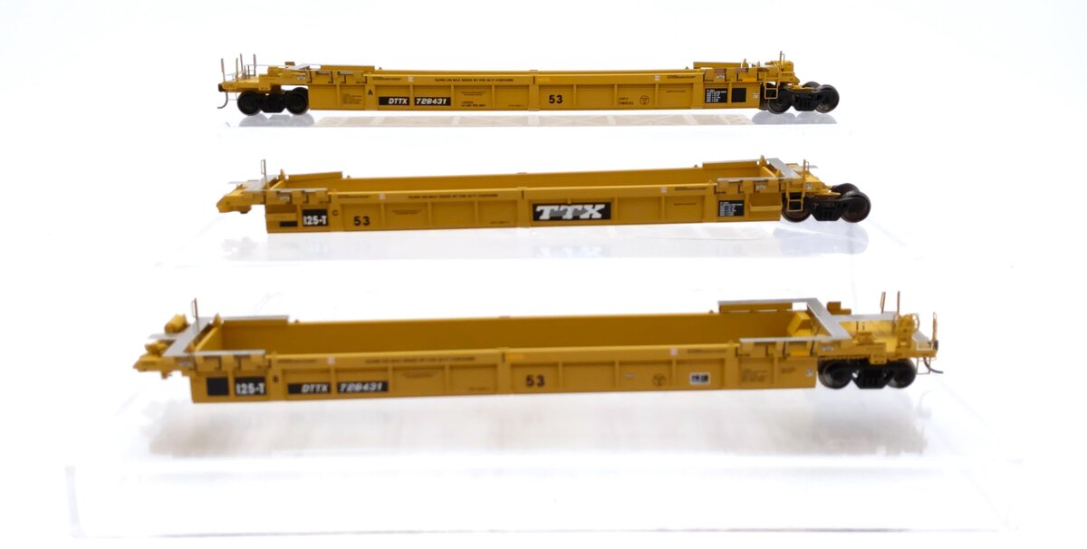 Atlas 20002843 HO TTX 53' Articulated Well Car #728431