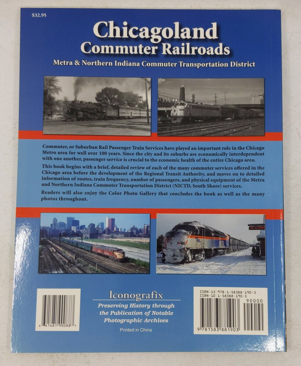 Chicagoland Commuter Railroads Paperback Book By Patrick Dorin, Andrew Roth EX