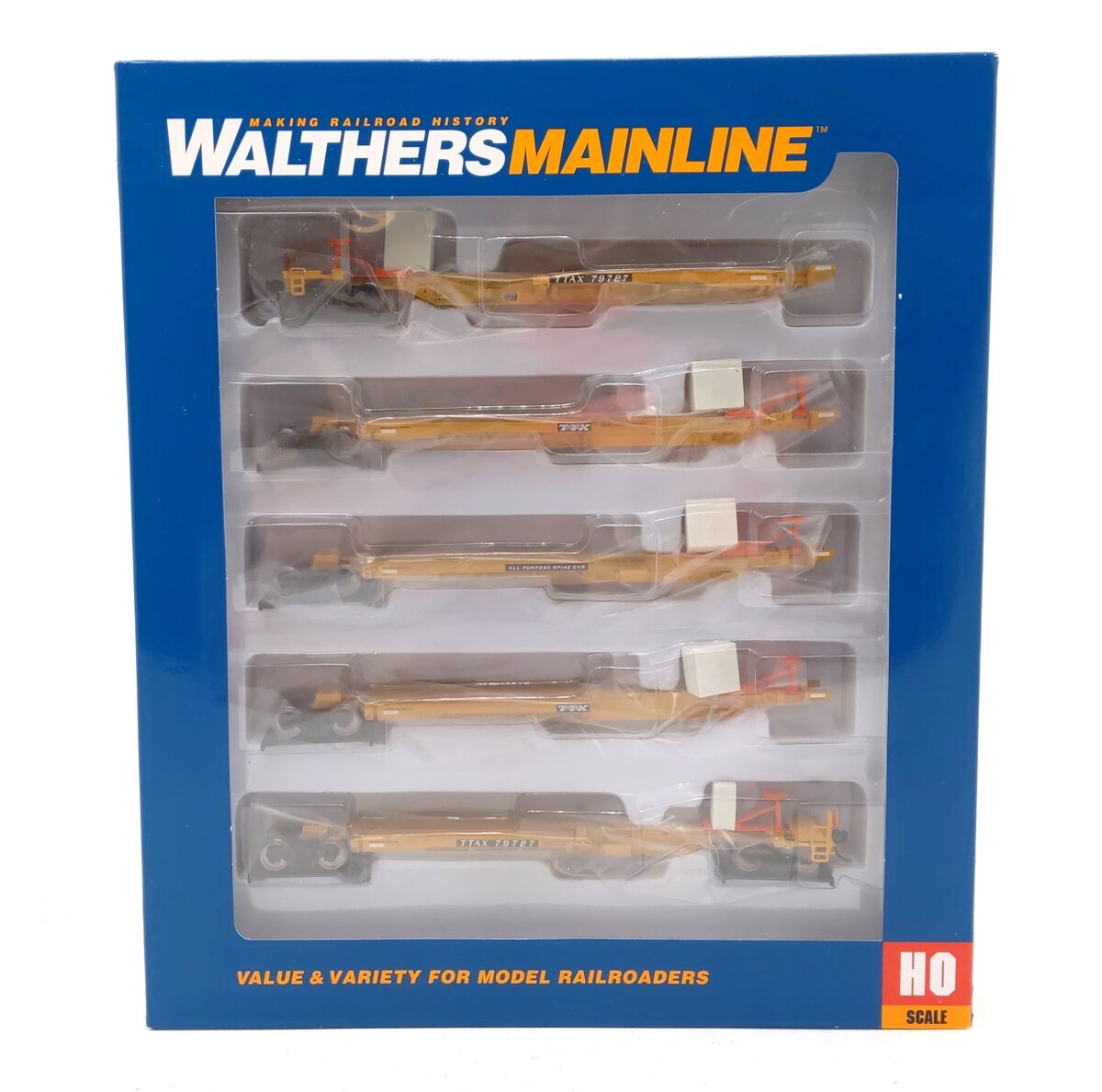 Walthers 910-5258 HO Trailer-Train 263' 5-Unit All-Purpose 48' Spine Car