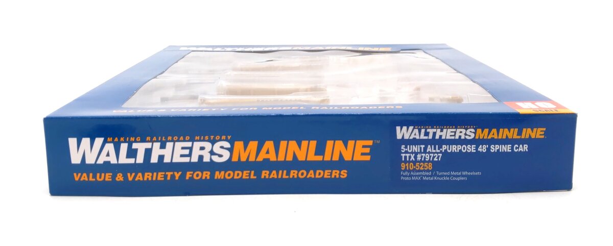 Walthers 910-5258 HO Trailer-Train 263' 5-Unit All-Purpose 48' Spine Car