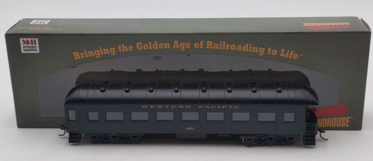 Roundhouse 86636 HO Western Pacific Arch-Roof Observation Car #653