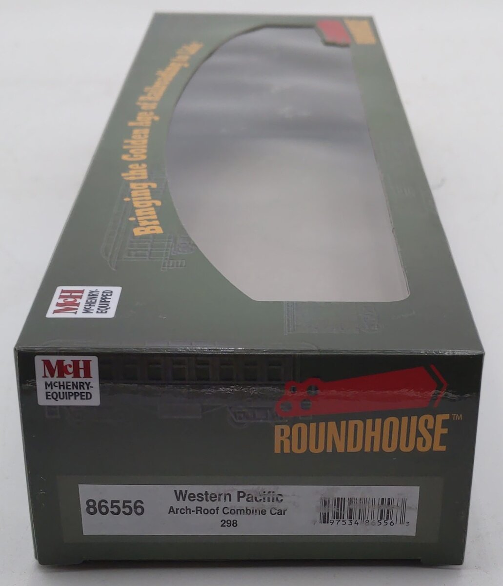 Roundhouse 86556 HO Western Pacific Arch-Roof Combine Car #298