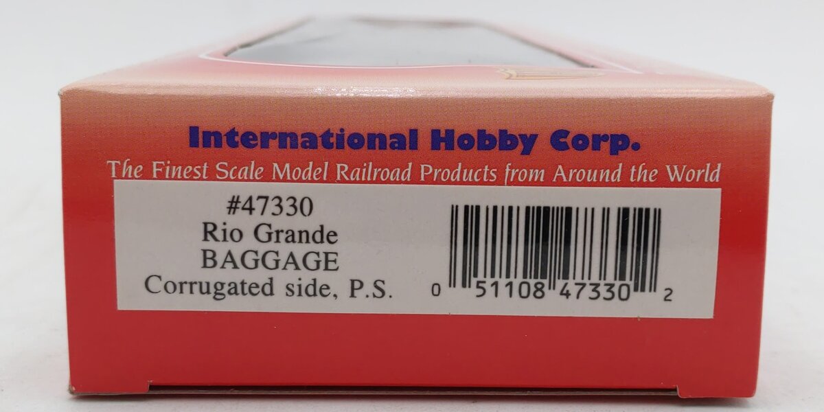 IHC 47330 HO Scale Denver & Rio Grande Western Corrugated Side Baggage Car #1505
