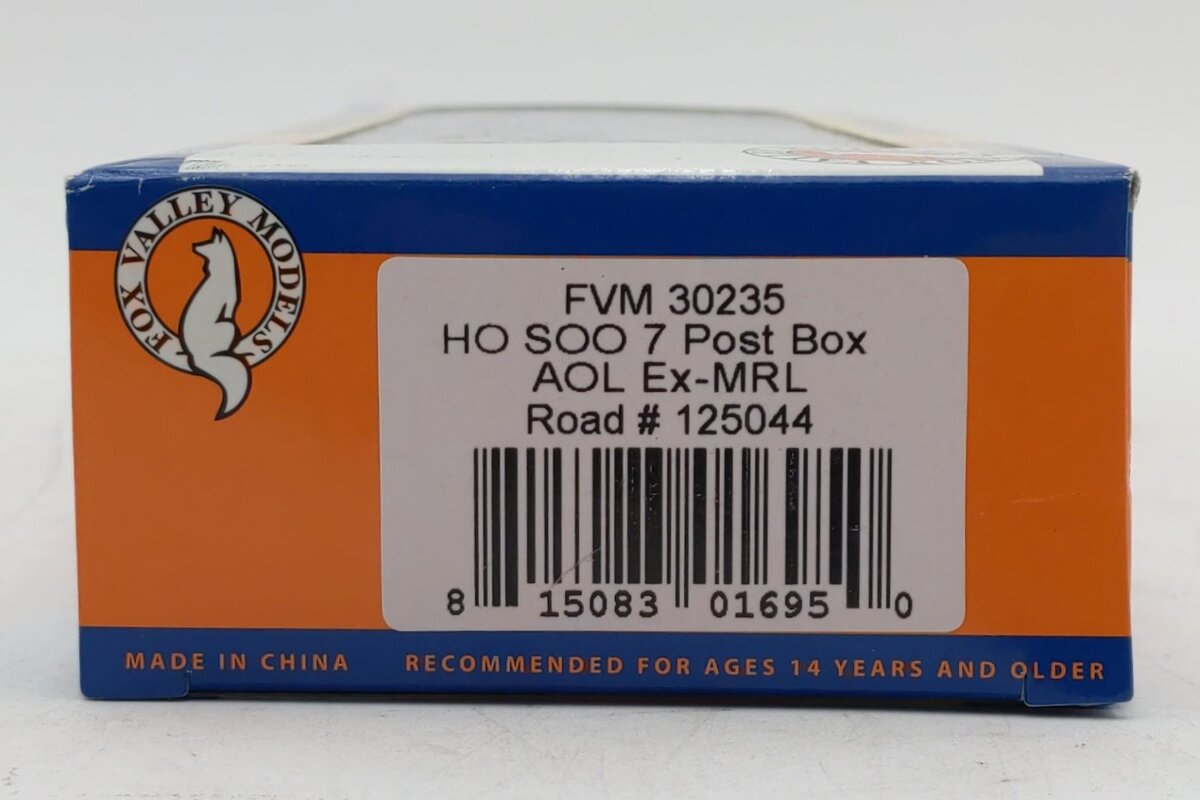 Fox Valley Models 30235 HO Scale AOL Ex-MRL 7 Post Box Car #125044