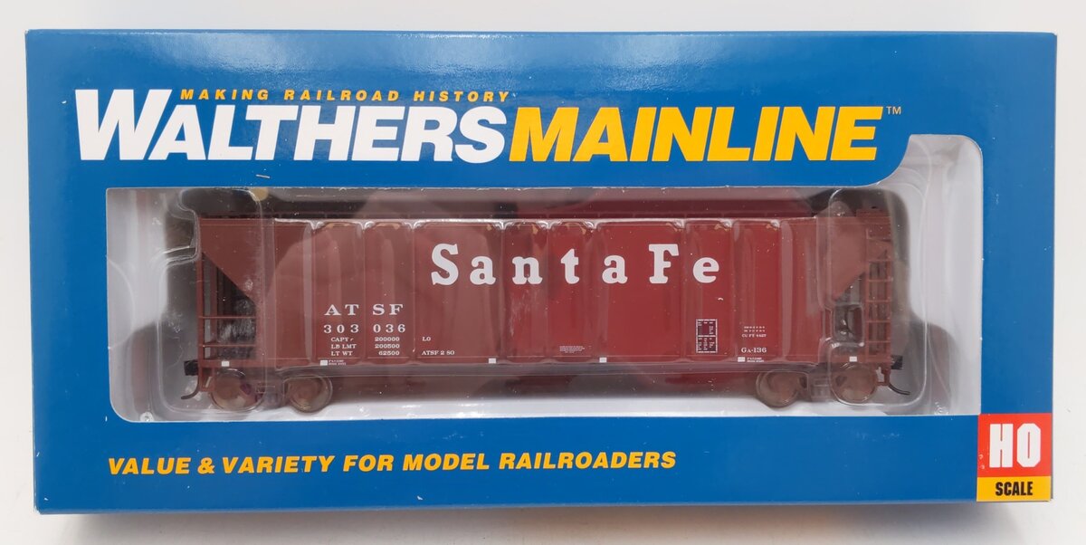 Walthers 910-7251 HO ATSF 54' Pullman-Standard 4427 CD Covered Hopper #303036