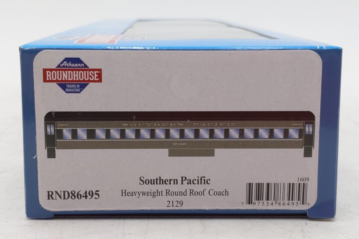 Roundhouse 86495 HO Southern Pacific Heavyweight Round Roof Coach #2129