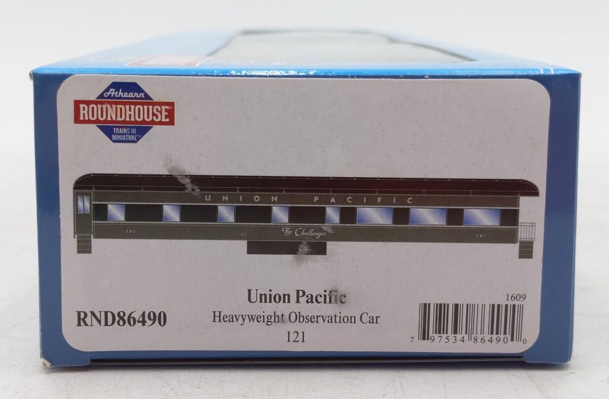 Roundhouse 86490 HO Union Pacific Heavyweight Observation Car #121