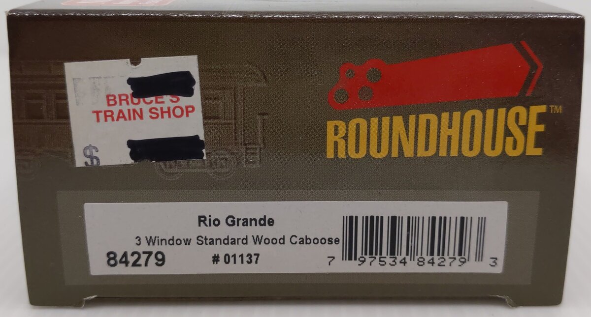 Roundhouse 84279 HO Scale Rio Grande Standard Wood Caboose #01137