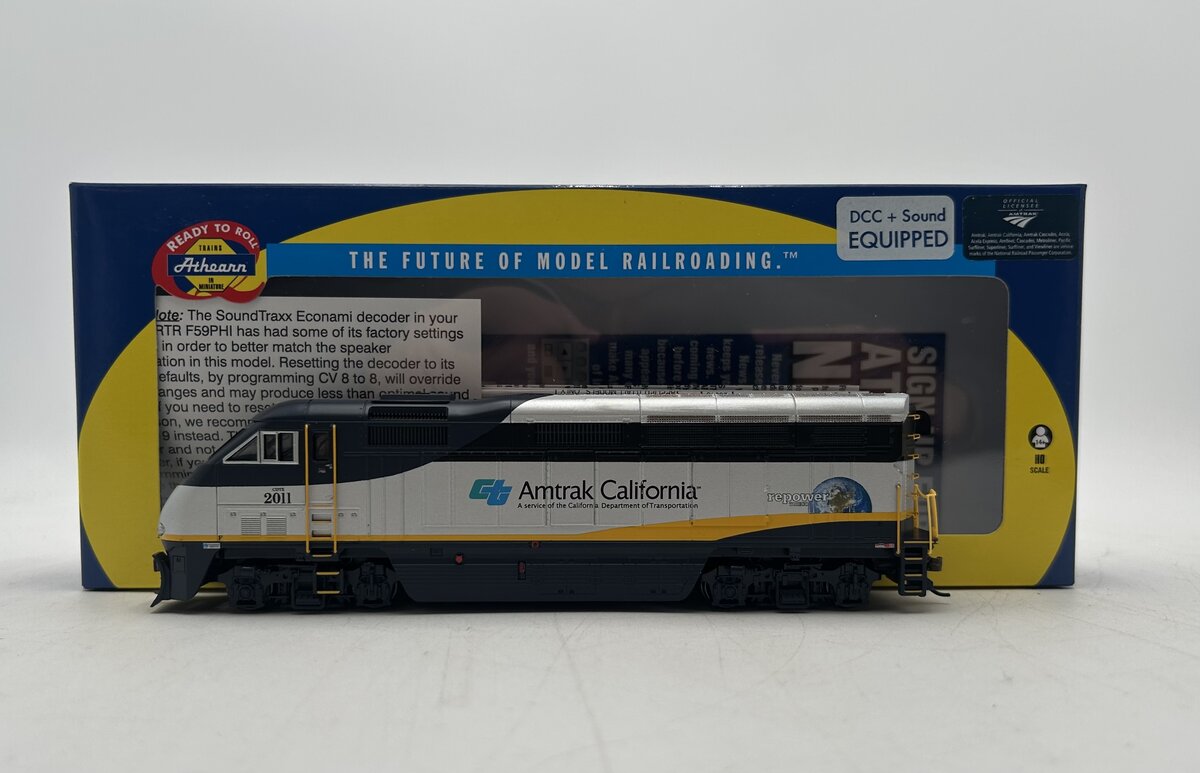 Athearn 97877 HO Amtrak/California F59PHI Diesel Locomotive DCC/Sound #2011