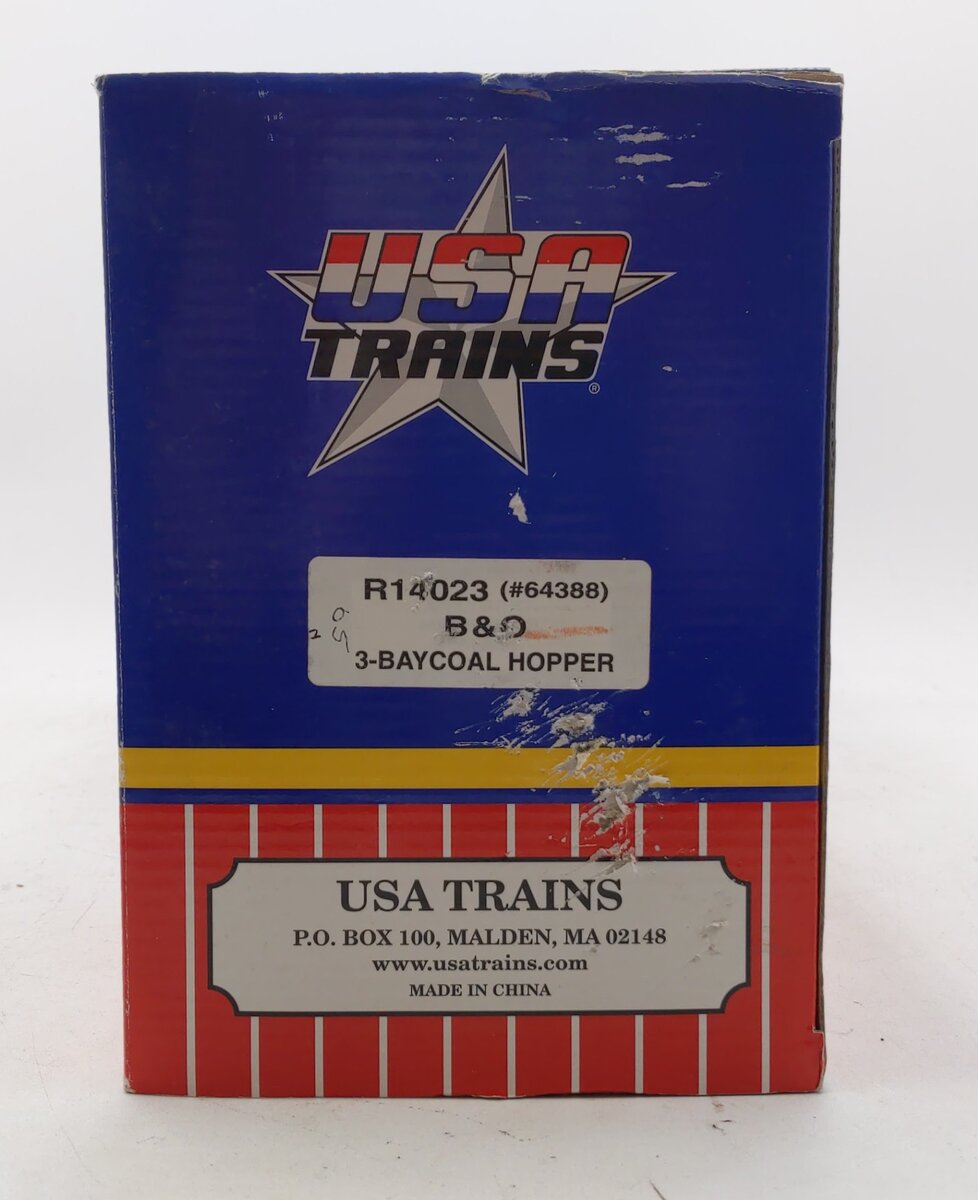 USA Trains R14023 G B&O 70-Ton 3-Bay Coal Hopper with Coal Load #64387