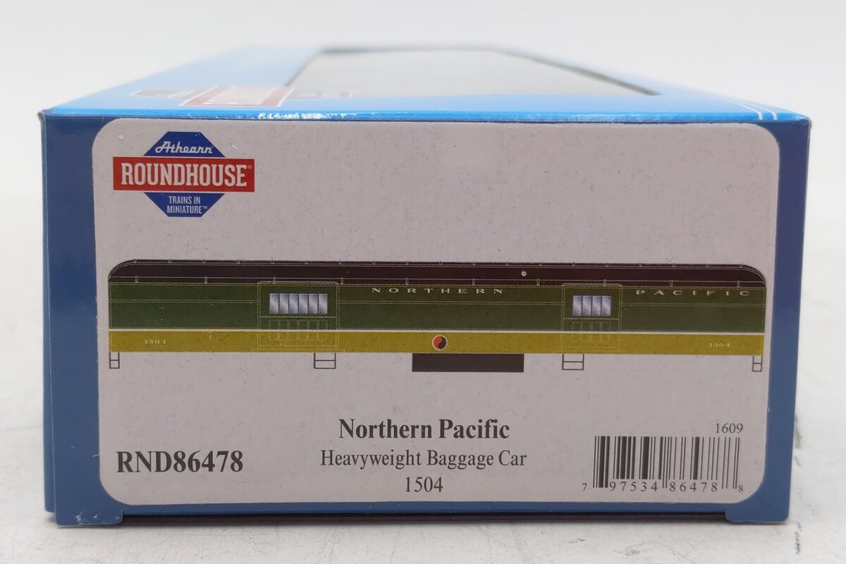 Roundhouse 86478 HO Northern Pacific Heavyweight Baggage Car #1504