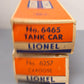 Lionel O Gauge Assorted Vintage Freight Cars: 3665, 6257, 6465 [5] VG