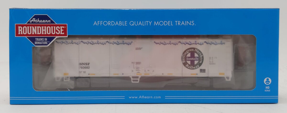 Roundhouse 72907 HO Burlington Northern Santa Fe 50' SS Mech. Reefer #793682