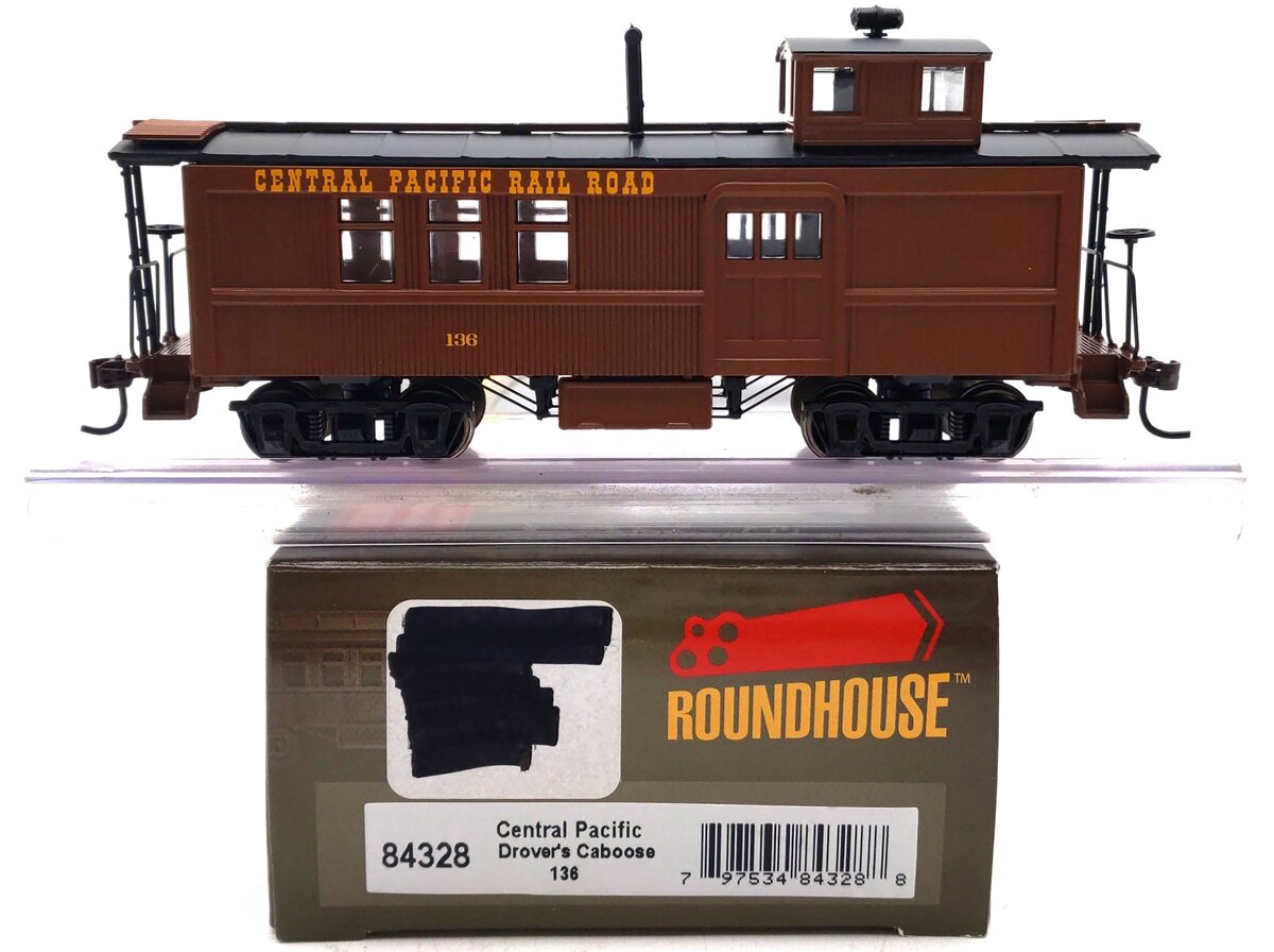 Roundhouse 84328 HO Scale Central Pacific Drover's Caboose #136