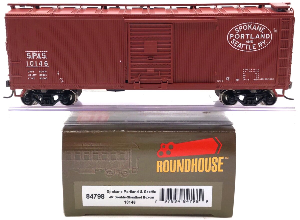 Roundhouse 84798 HO Scale Spokane, Portland & Seattle 40' Wood Box Car #10146