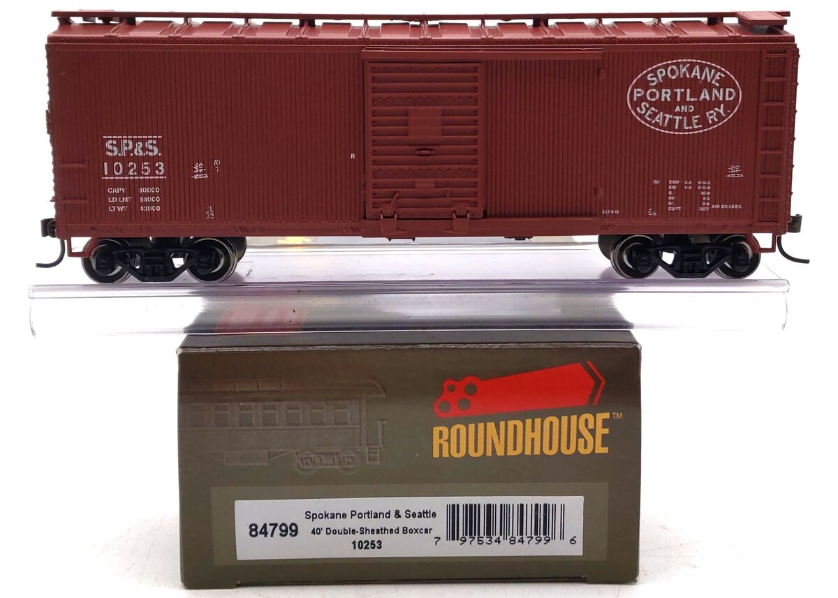 Roundhouse 84799 HO Scale Spokane, Portland & Seattle 40' Wood Box Car #10253