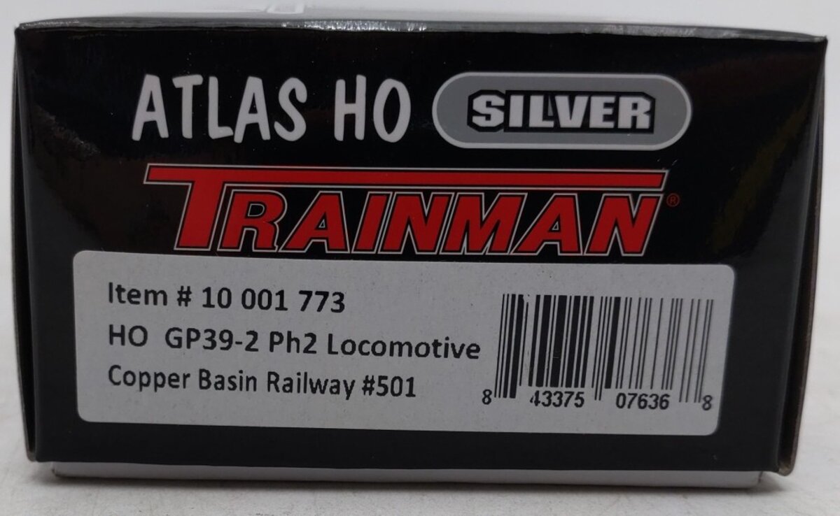 Atlas 10001773 HO Copper Basin Railway EMD Phase II GP39-2 Diesel Engine #501