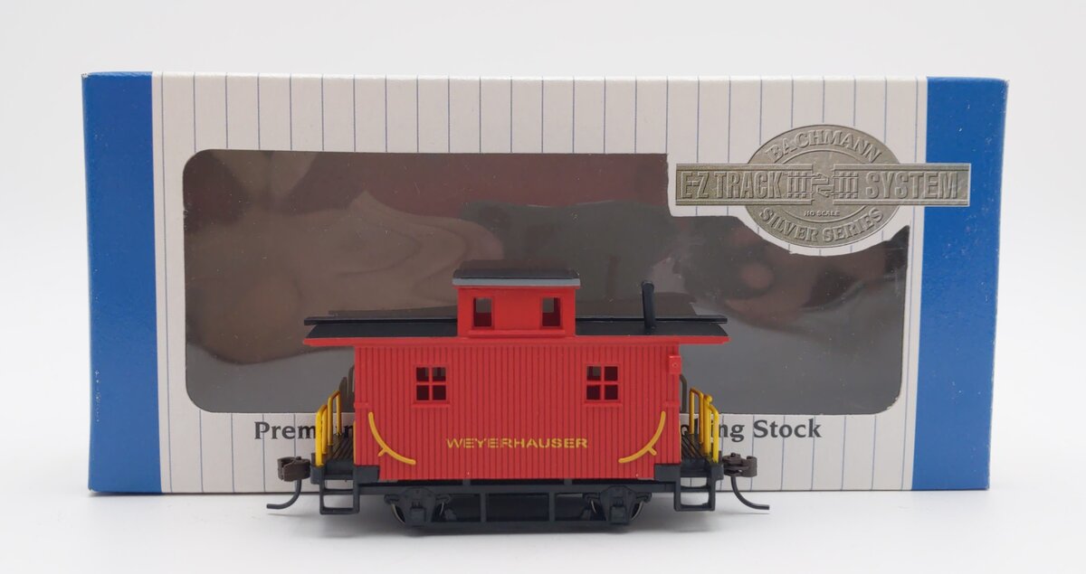 Bachmann 18444 HO Scale Weyerhauser Timber Wood 4-Wheel Bobber Caboose
