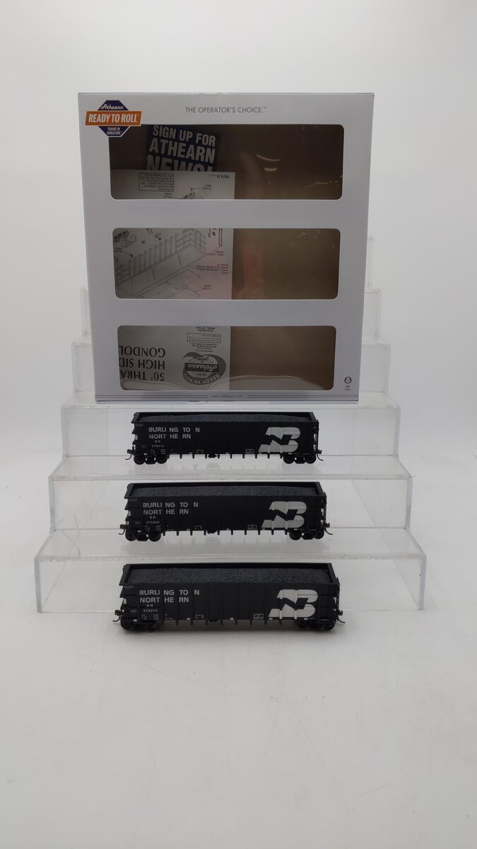 Athearn 97593 HO Burlington Northern RTR Thrall High Side Gondola (3)