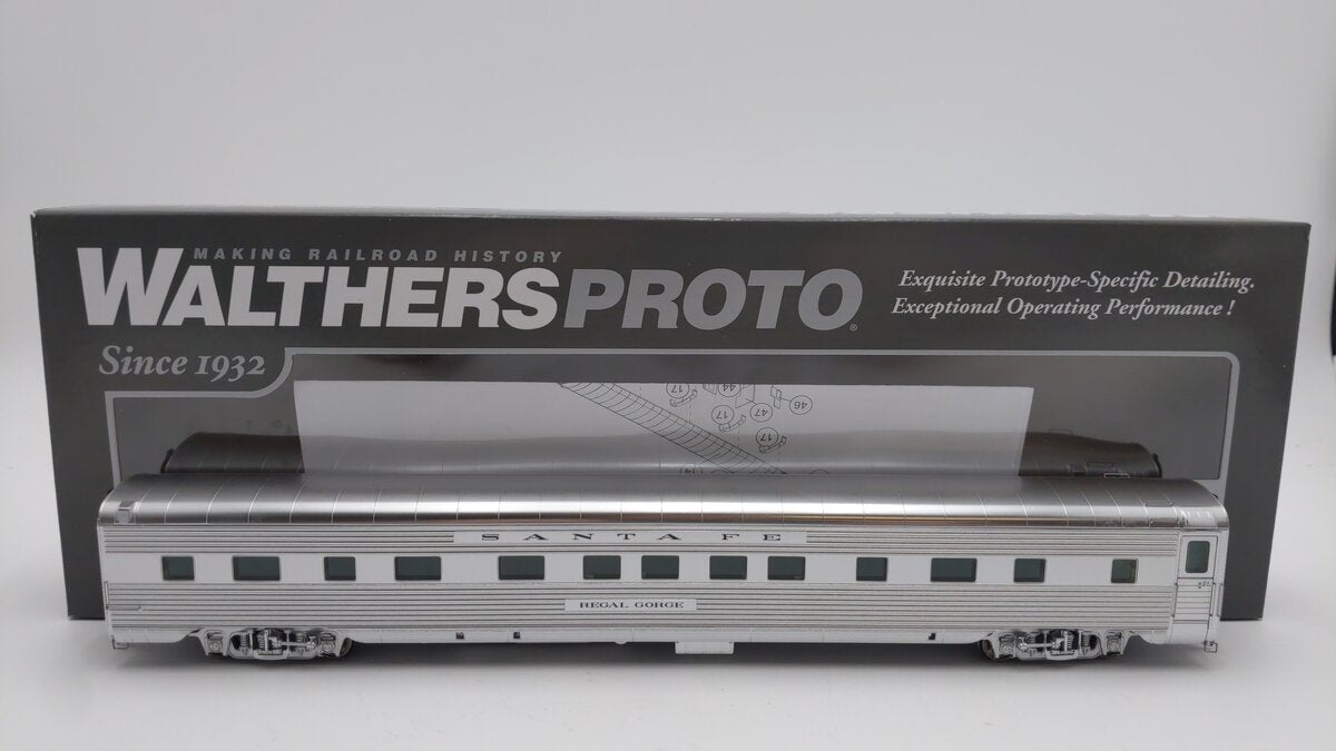 Walthers 920-9627 HO ATSF 85' PS Regal Series 4-4-2 Real Metal Finish Sleeper