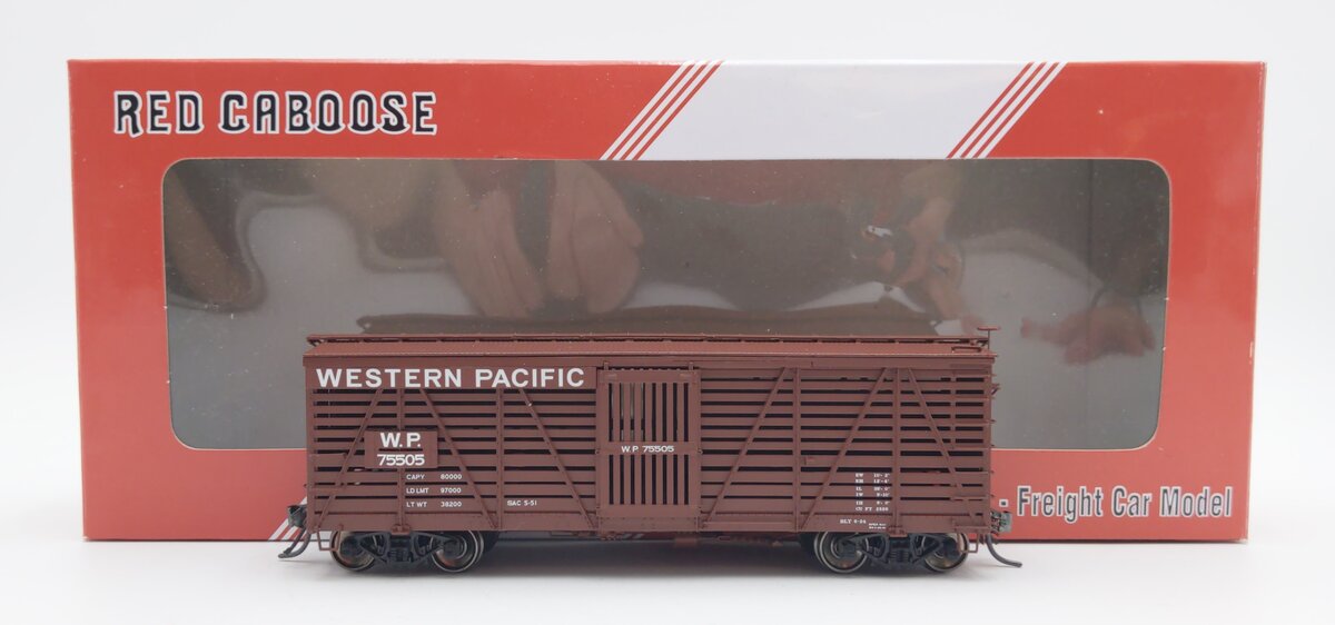 Red Caboose RR-39031-13 HO S-40-5 Stock Car Western Pacific Car # 75505