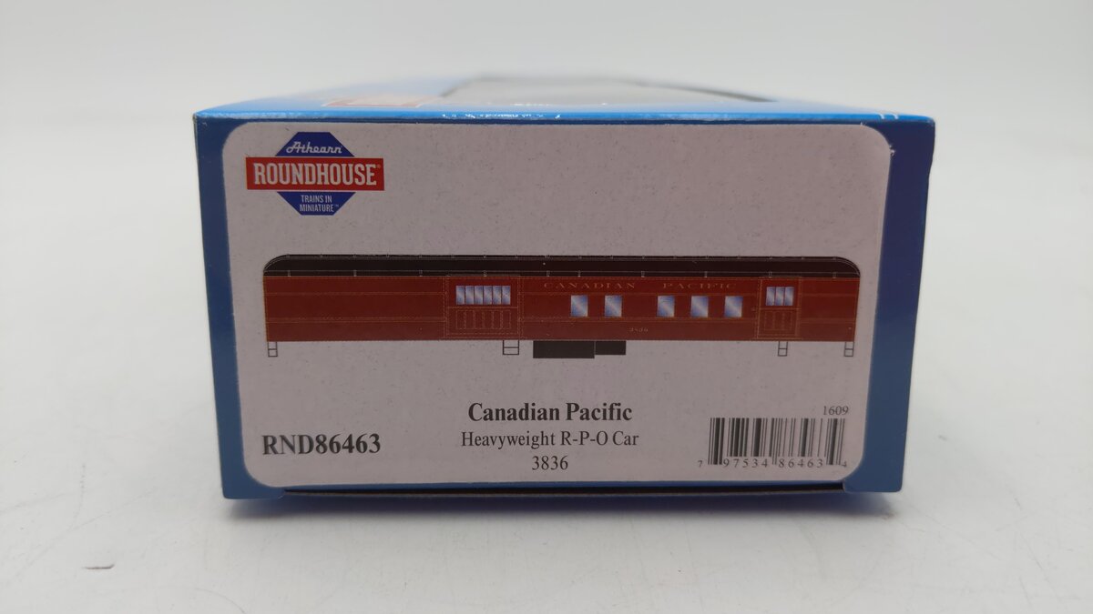 Roundhouse 86463 HO Canadian Pacific Heavyweight RPO  #3836