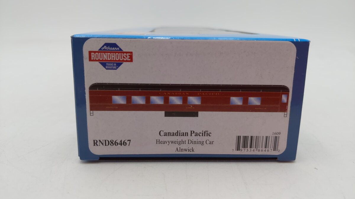 Roundhouse 86467 HO Canadian Pacific "Alnwick" Heavyweight Diner